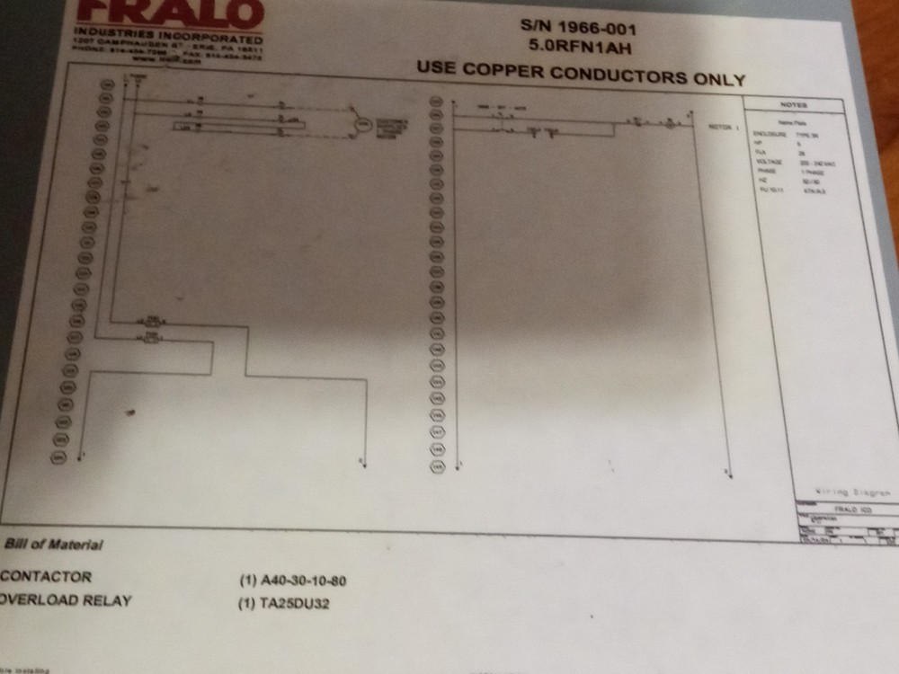 Wired Switch Contact Panel ABB A40-30-10 Thermal Overload Electrical Box Control