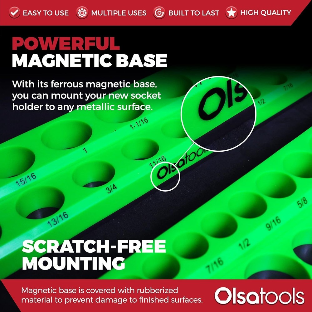 New Magnetic Socket Organizer | 3PCS Green