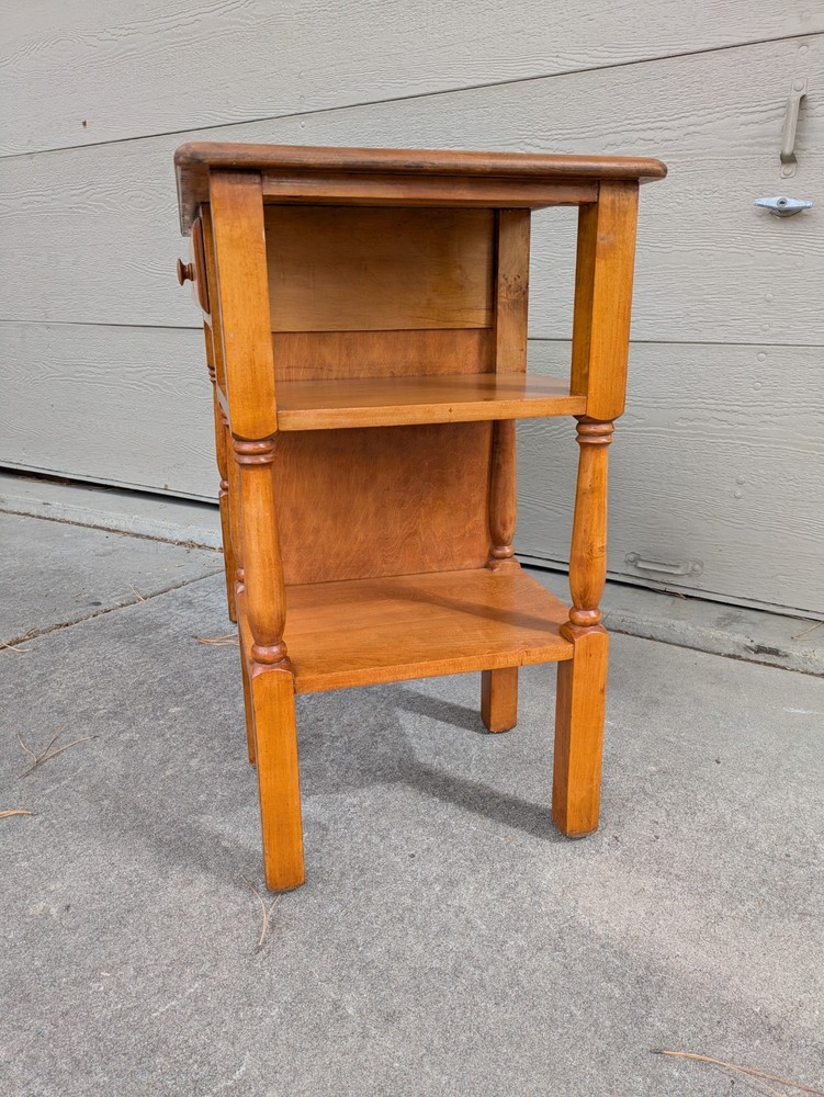 Vintage Rustic Country Colonial Solid Maple Wood Writing Desk Table Shaker