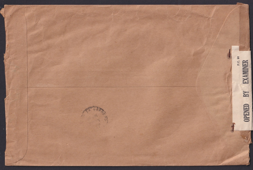BERMUDA: (15247) CENSOR/KG6 10/-/CANCEL/COVER 1943