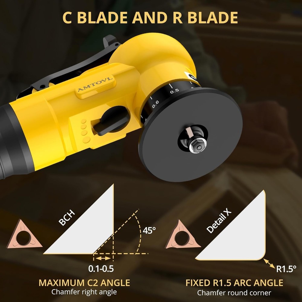 Air Chamfer Tool - Mini Pneumatic Chamfering Machine, 30000 RPM