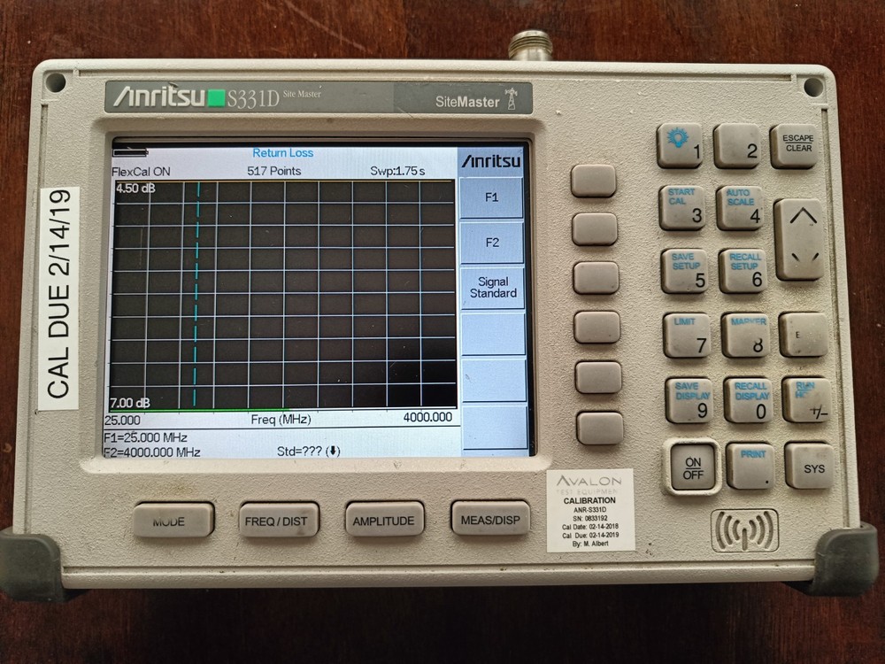 Anritsu SiteMaster S331D Cable & Antenna Analyzer