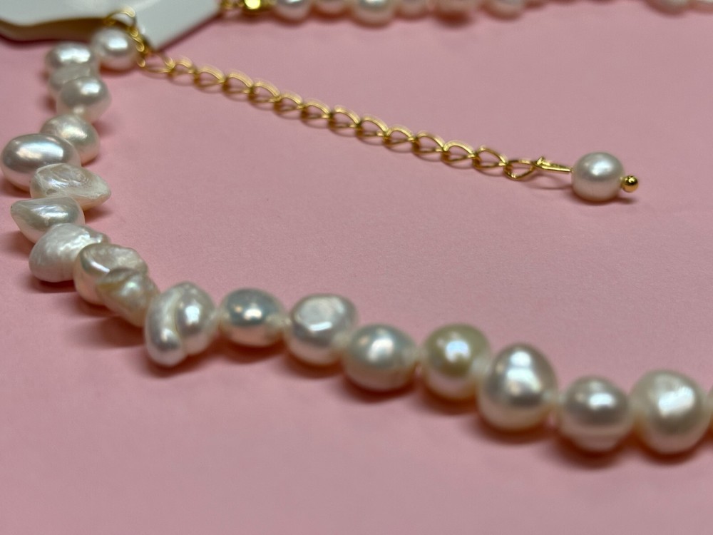 Natural Pearl Link Necklace