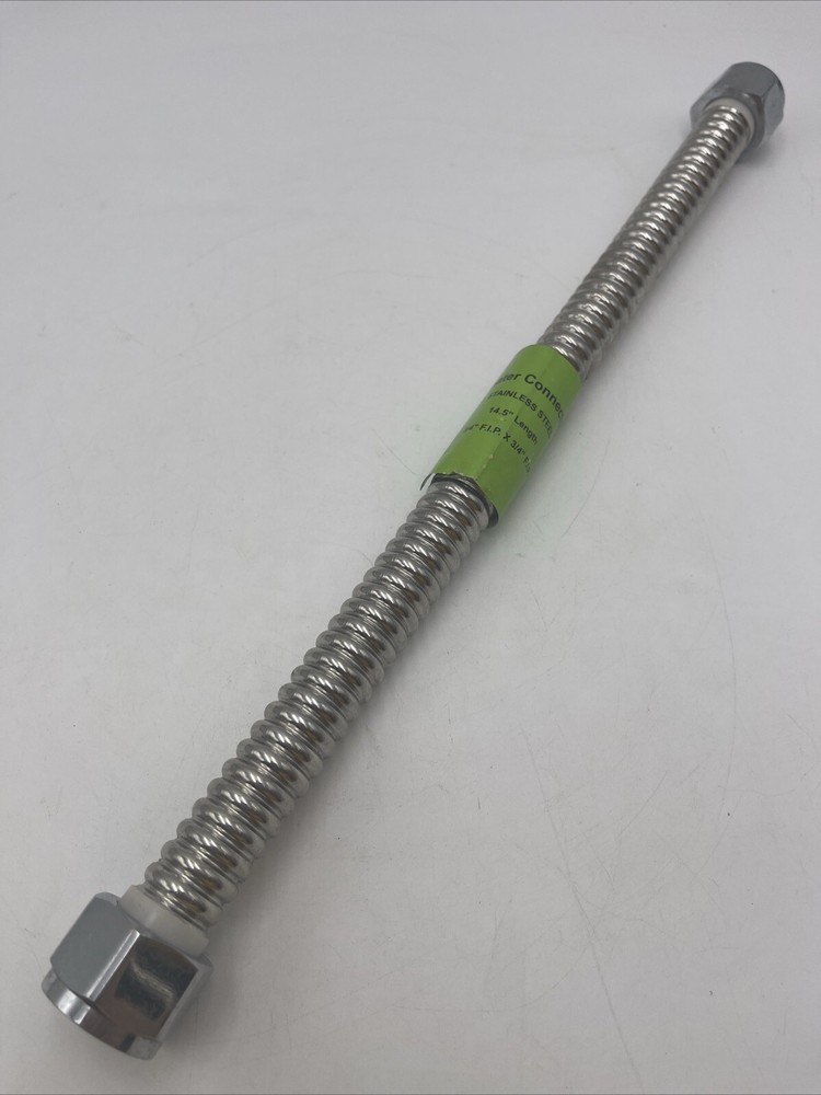 IAPMO Corrugated Stainless Steel Flexible Connector 14.5" X 3/4" FIP X 3/4" FIP