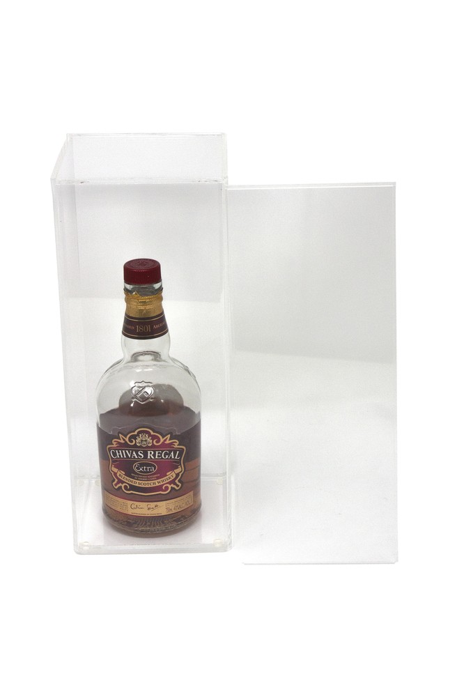 Deluxe Clear Back Acrylic Wine Bottle Display Case (A017-CB)