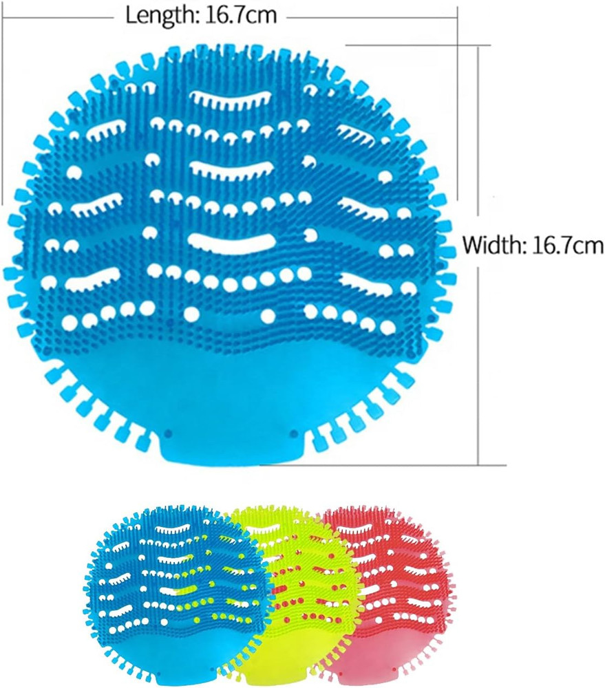 Urinal Screen Deodorizer(12 Pack), Free Gloves-3D Wave Anti-Splash Urinal Cakes