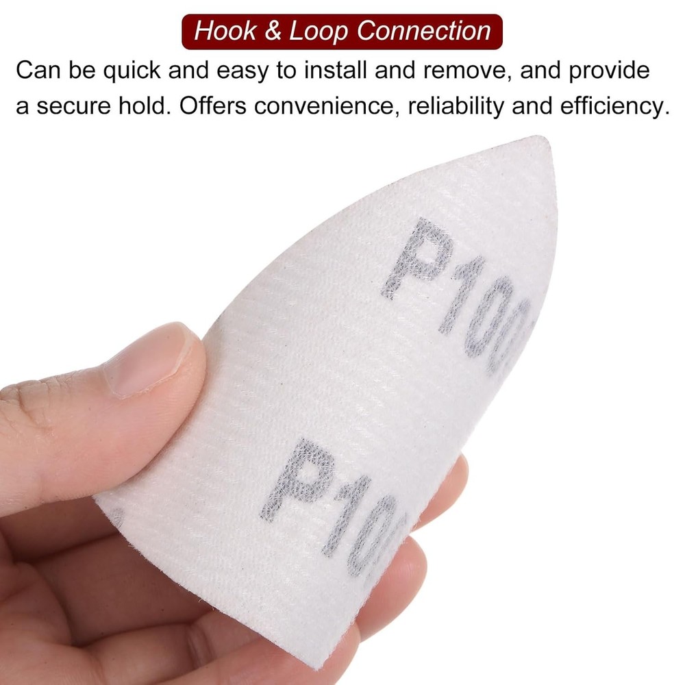 60pcs Triangular Hook & Loop Sandpapers 600/800/1000/1200/1500/2000 Grits 3-1...