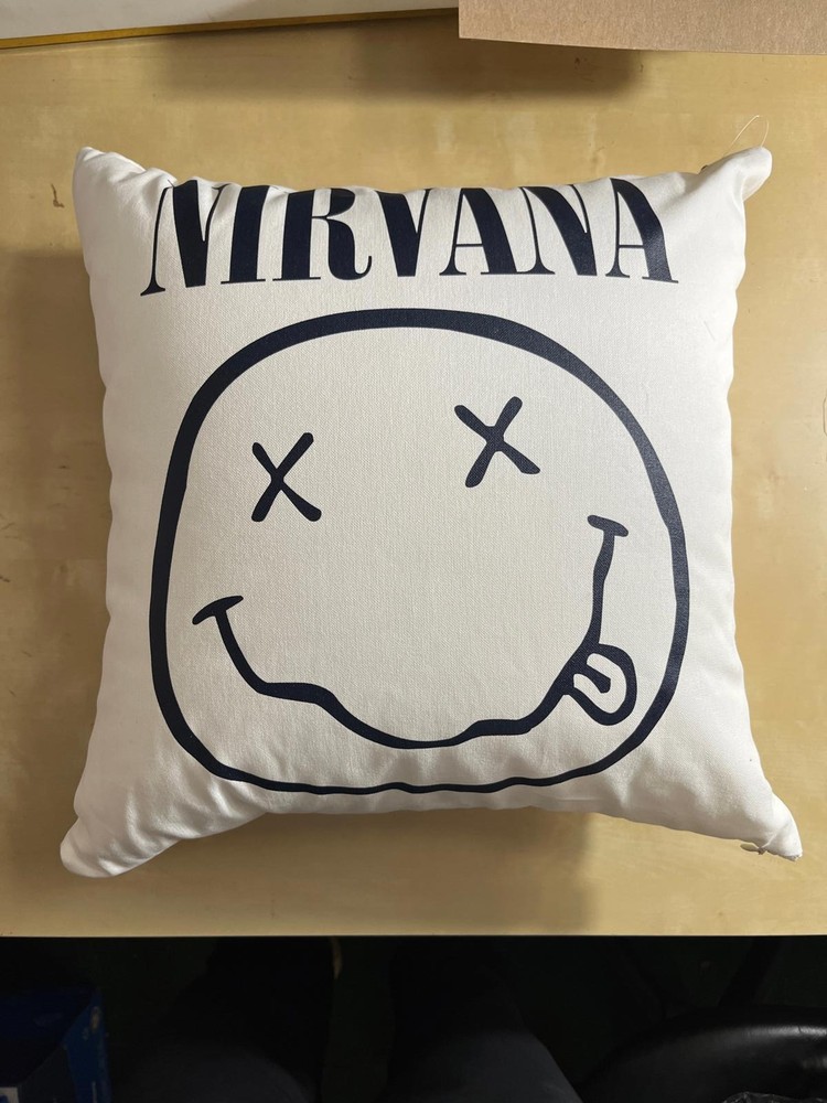 Nirvana Pillow Sold in Japan - Nirvana Smile 14x14 - New