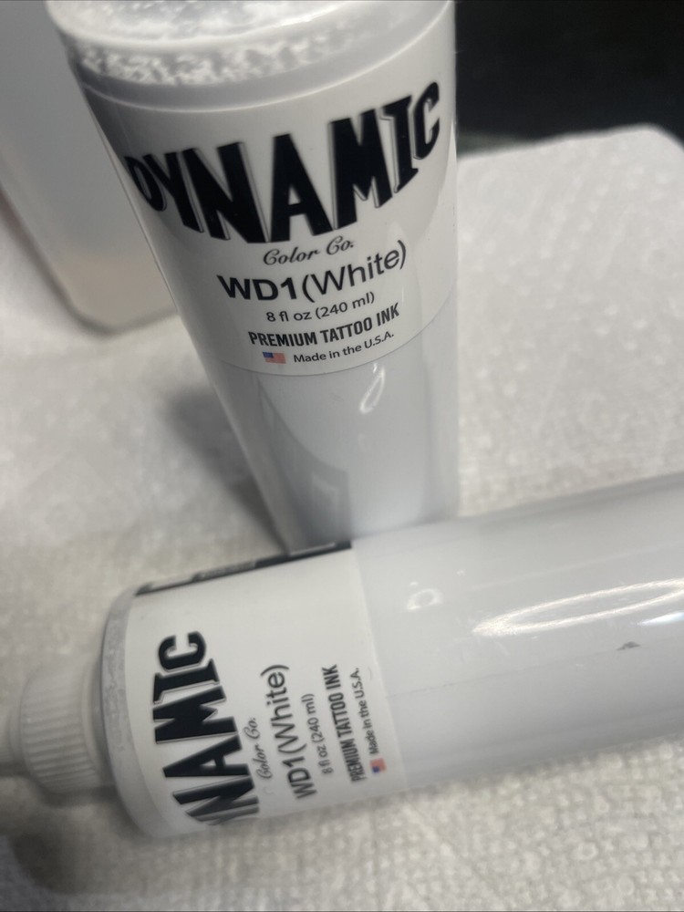 dynamic Premium White WD1 tattoo ink set 8 fl. Oz