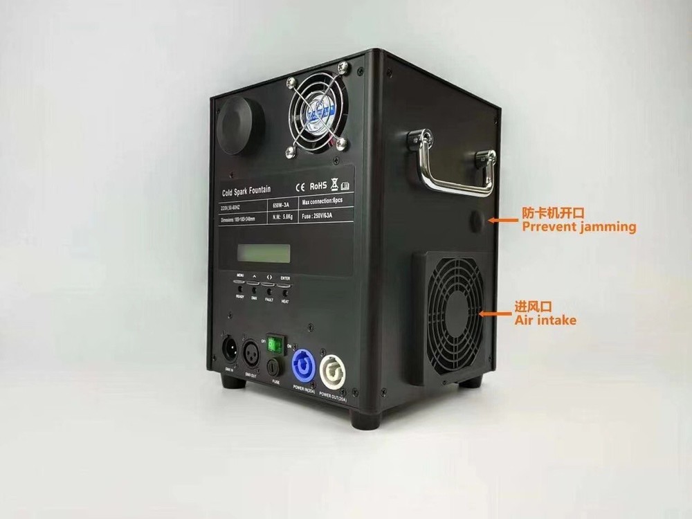 Stage Lighting and effects cold spark machine 650W new with power