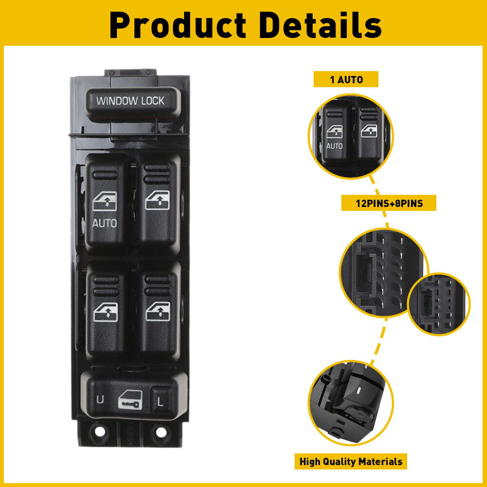 For 2000-2002 Chevy GMC Left Driver Side Master Power Window Door Switch Control