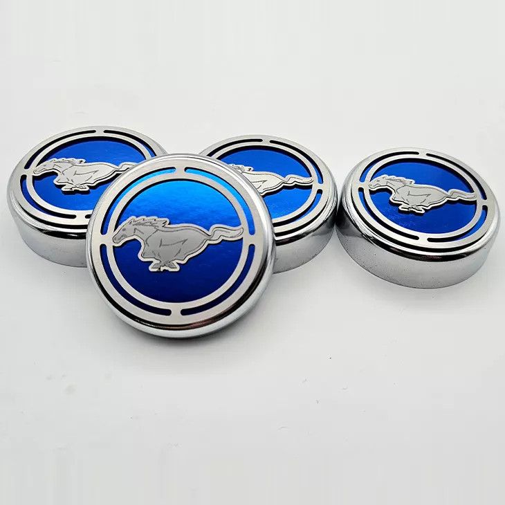 2015-2025 MUSTANG - FLUID CAP COVER AUTOMATIC TRANSMISSIONS ONLY, PONY LOGO 4PC