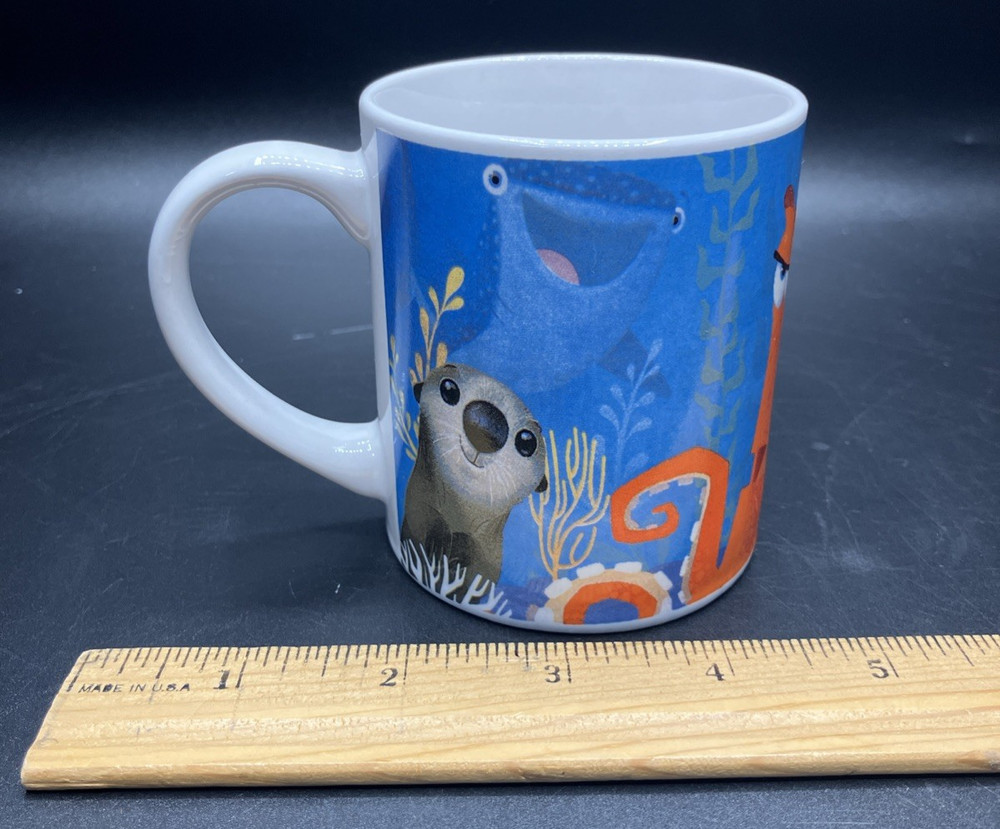 Disney 3 Piece Finding Dory Ceramic Dinnerware Set, Multicolor Plate, Bowl, Mug