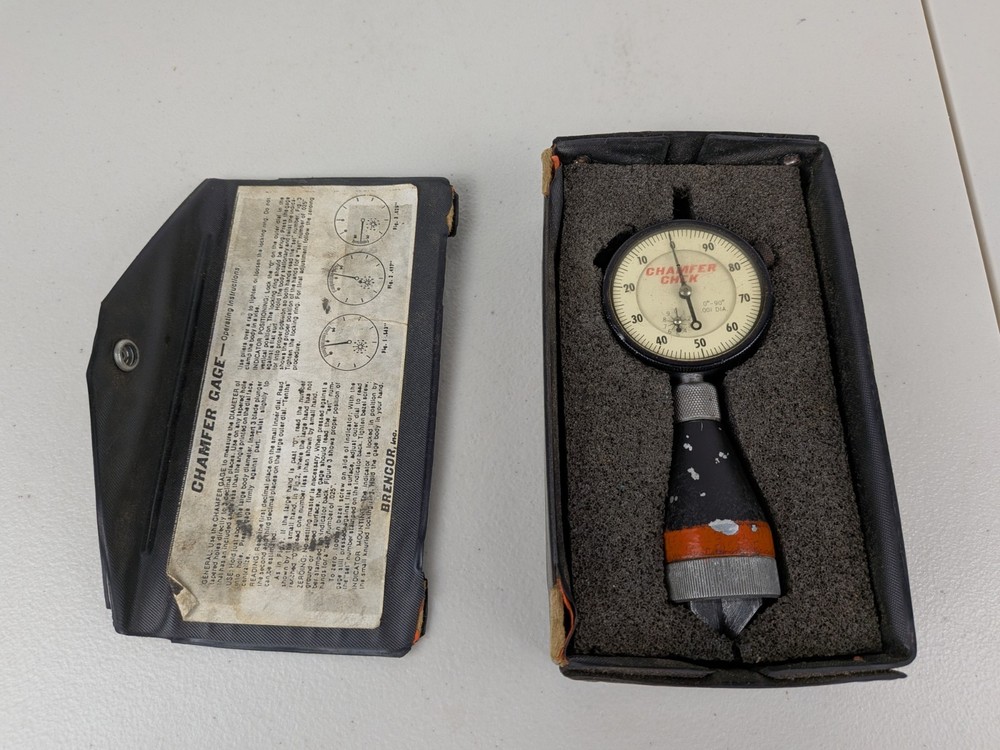 Brencor Chamfer Chek Check 1090 Measuring Gage Dial Indicator