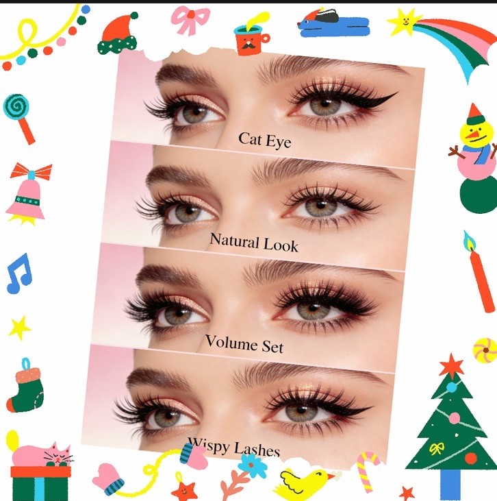 Laminated Waterproof Lash Style Reference Cards for Salon Upsell