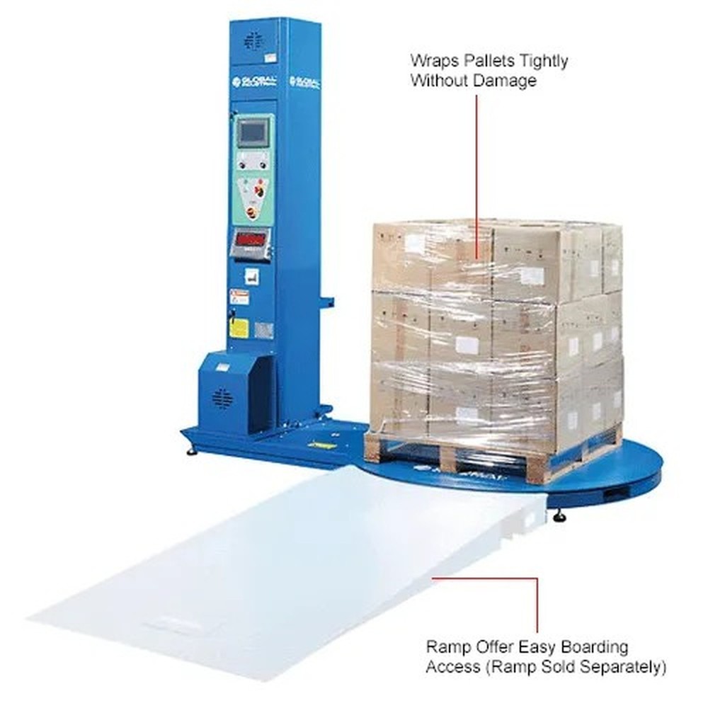 Global Industrial? Semi-Automatic Stretch Wrap Machine with NTEP Component Scale