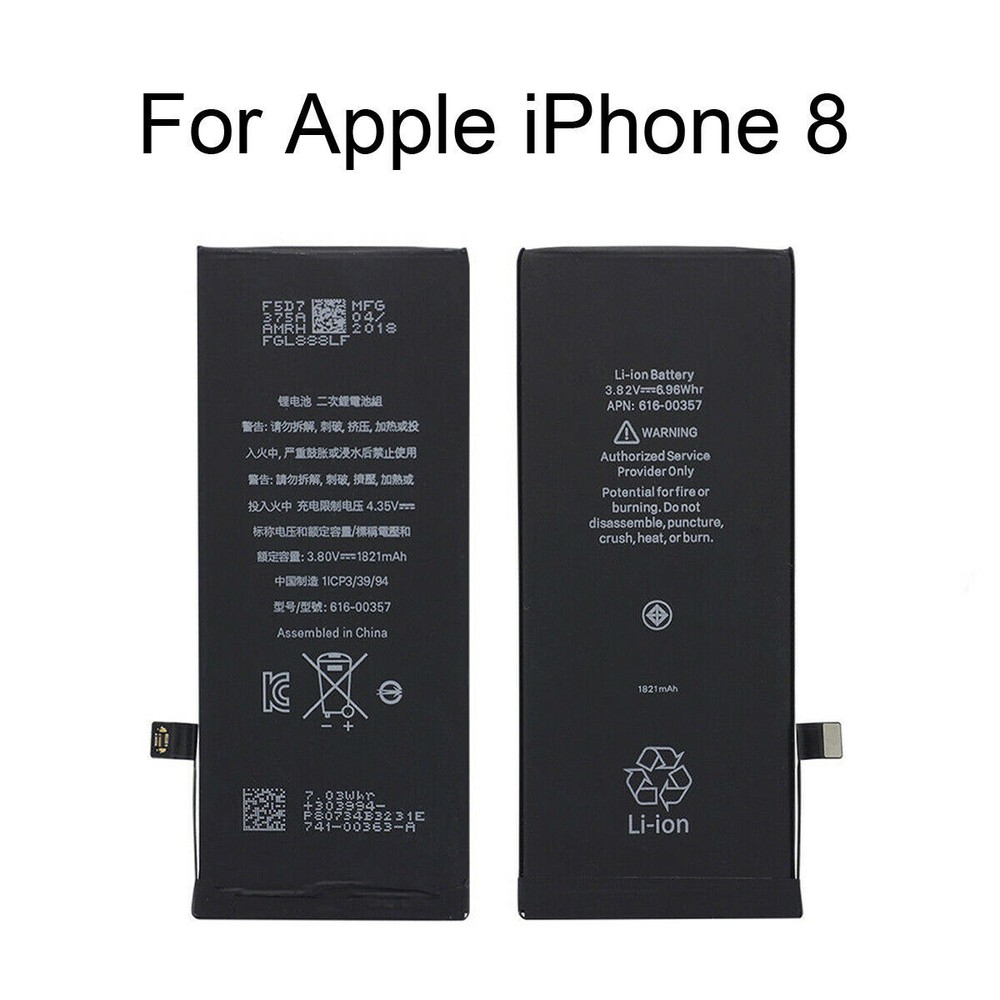 1821mAh Li-ion Replacement Internal Battery Cell for Apple iPhone 8 8G + Tools