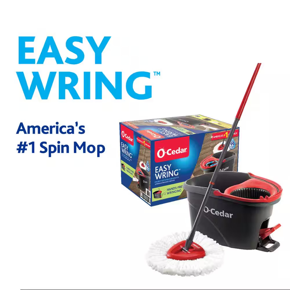 Easywring Spin Mop and Bucket System 2 Extra Machine Washable Mop Head Replaceme