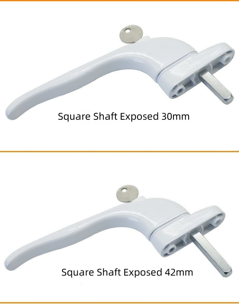 Universal Window Handle Multi-Spindle Inline PVC Outward-Opening Windows