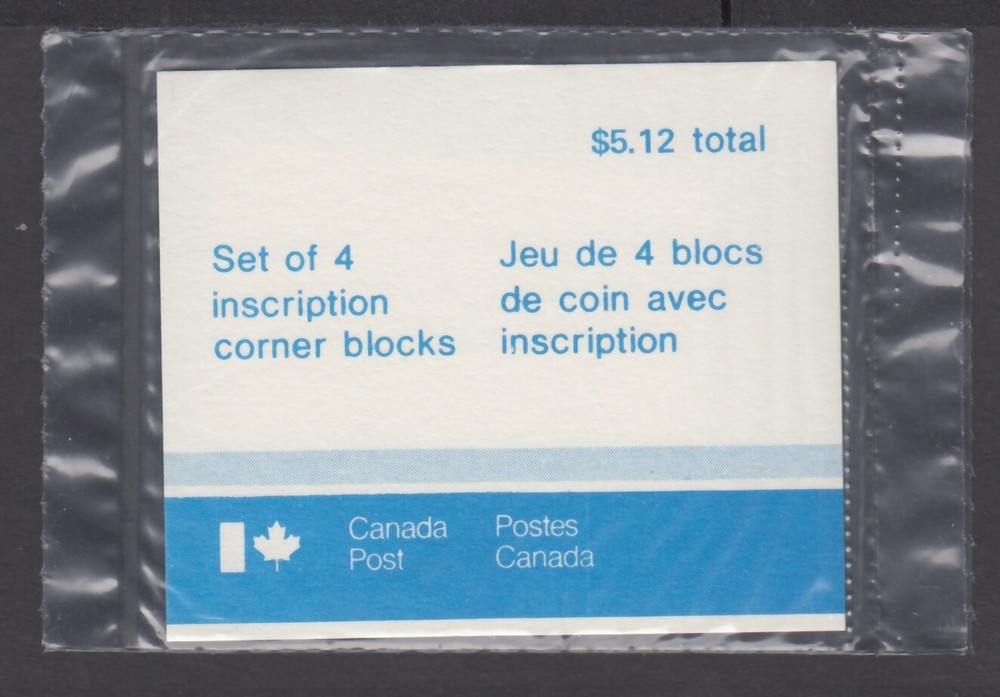 CANADA SEALED PLATE BLOCKS 924 PL1 1st-CLASS DEFINITIVES, BABN, RED MAPLE LEAF