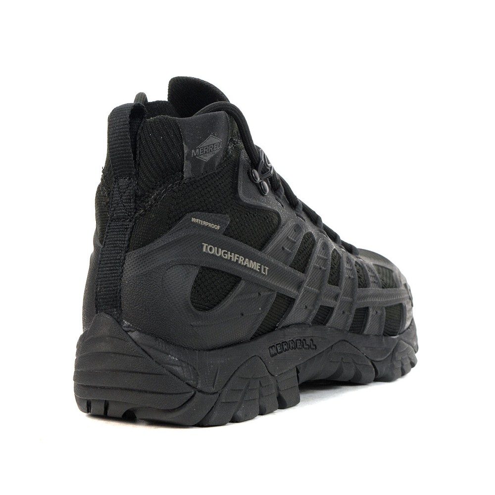 Merrell Men's Moab Velocity Mid Black Waterproof Tactical Boots