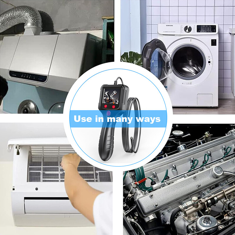 6.6FT/2M Handheld Endoscope 2.4" Screen 5.5mm Inspection Camera Borescope Tools