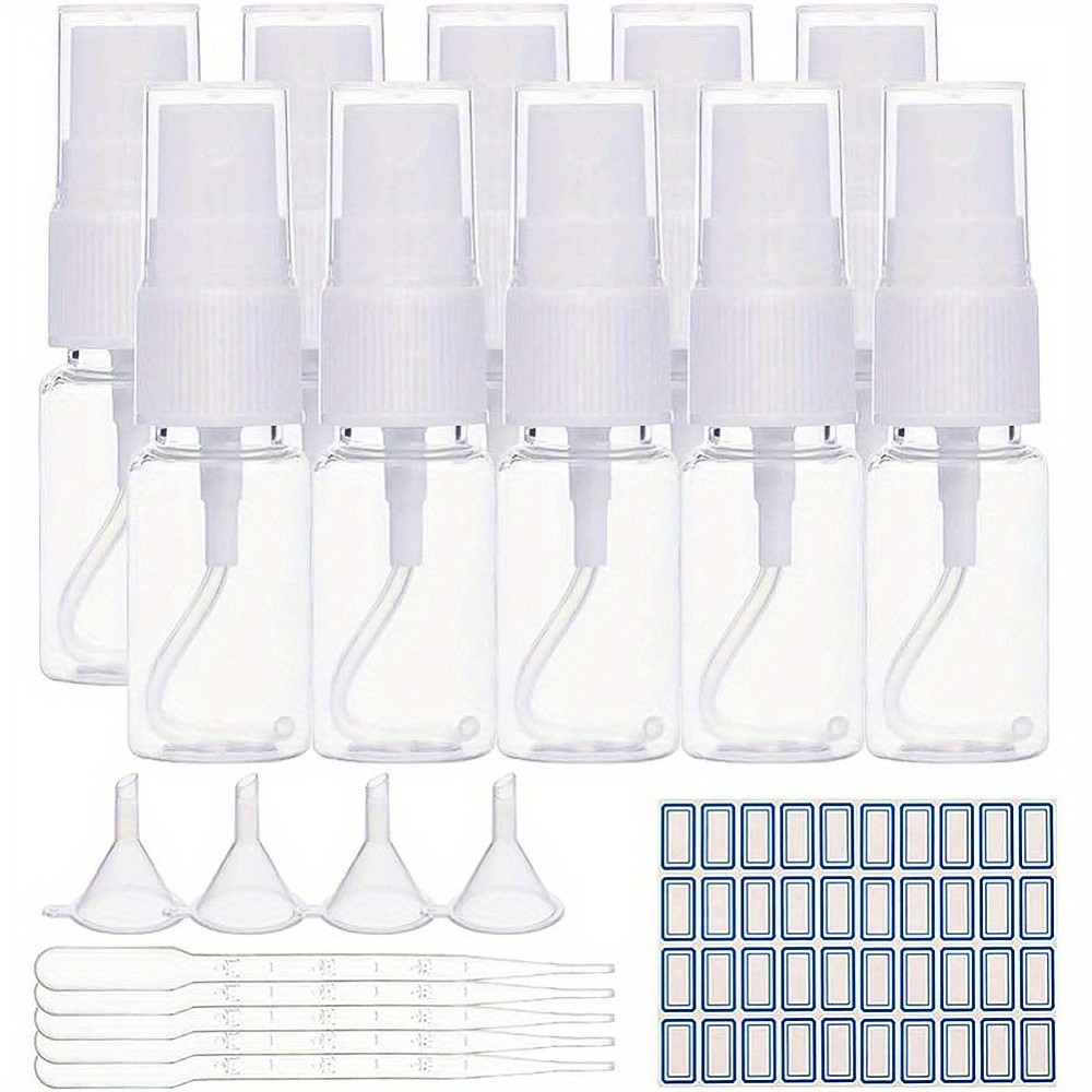 1set 24pack 10ml Clear Plastic Spray Bottle with Dust Cap Fine Mist Plastic