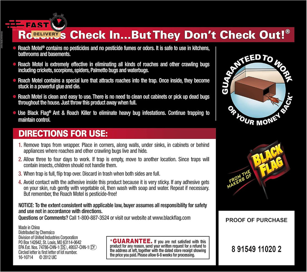 Black Flag Roach Motel Traps, 2-Count, 1-Pack