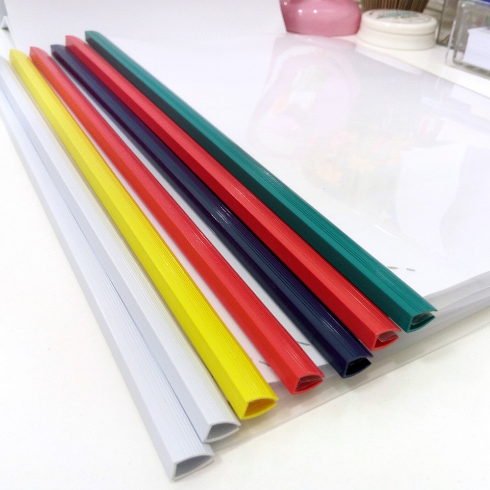 30Pcs Binding Bars, 8mm Binding Bars 50 Sheets Capacity, Yellow