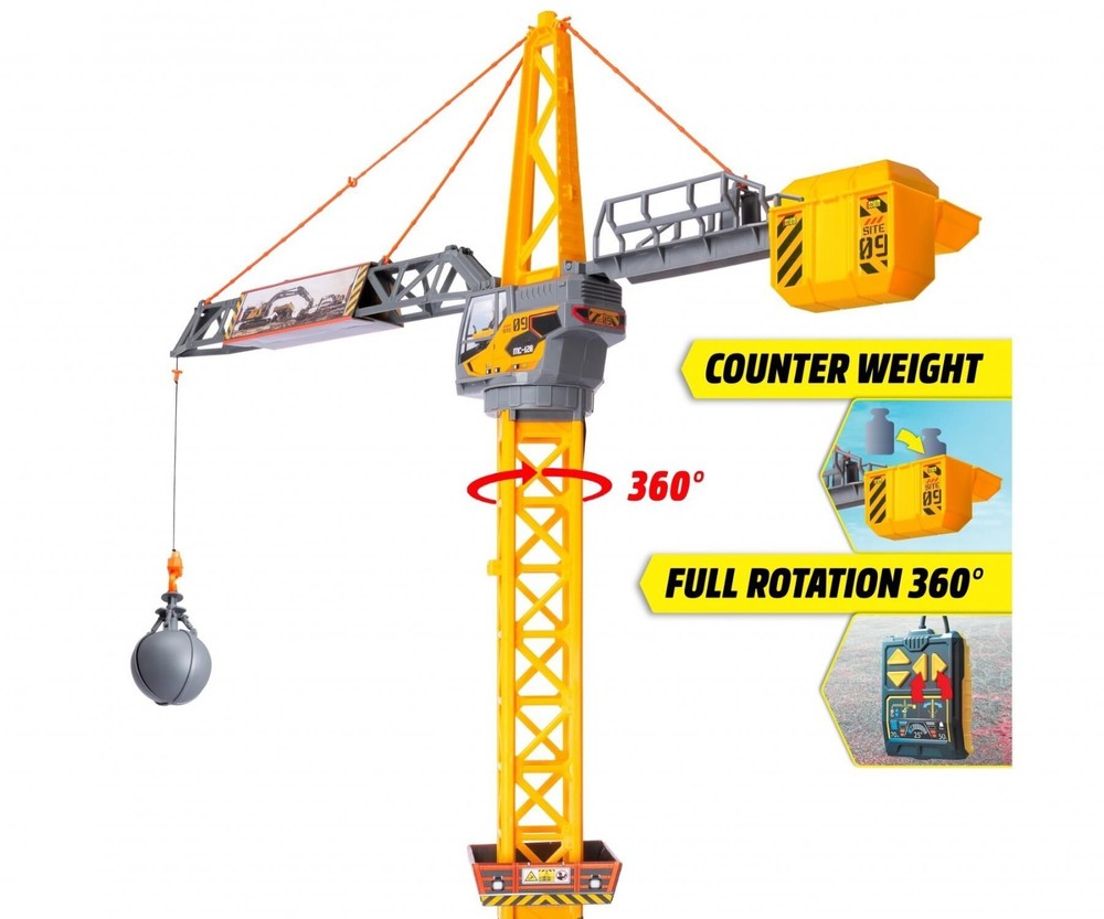 Dickie mighty crane yellow and black