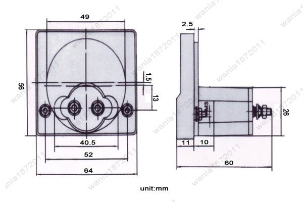 DC 100V Analog Voltmeter Panel Pointer Volt Voltage Meter Gauge 85C1 0-100V DC