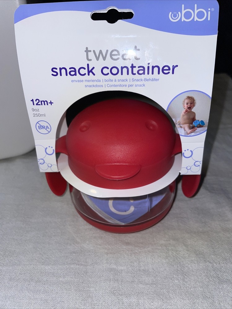 NEW Ubbi Diaper Caddy + Wipes Dispenser + Red Snack Container White/Grey + Frame
