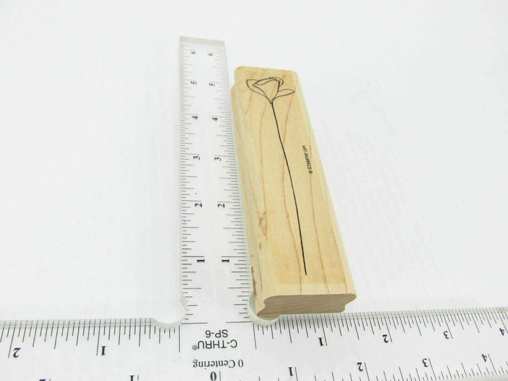 Long Stem Lilly Flower Rubber Stamp - Stamp Set D90