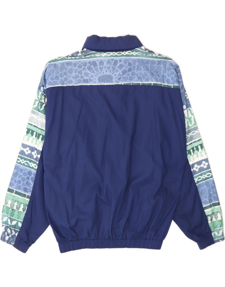 FISCHER Mens Abstract Pattern Tracksuit Top Jacket IT 50 Medium Blue AU10