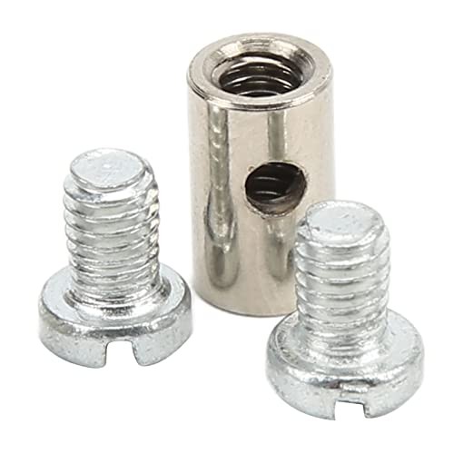 6mm/0 .2in Brake Cable Ends, 2 Pack Universal Brake Cable Stop with Screws,