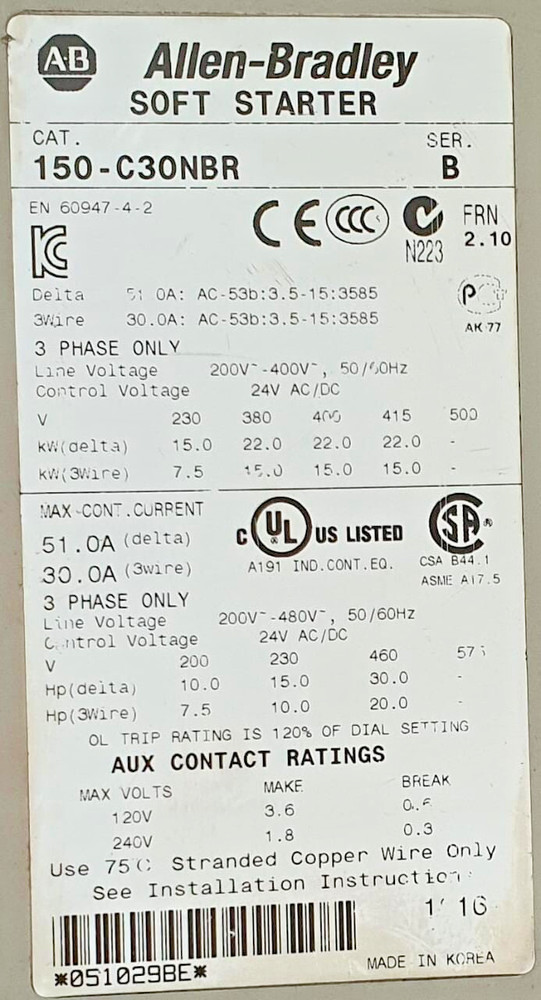 Allen-Bradley 150-C30NBR Soft starter