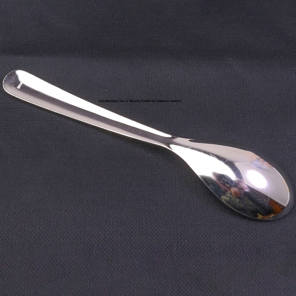 Pure Solid S999 Fine Silver Healthy Tableware Dragon Phoenix Soup Spoon 5.5in L