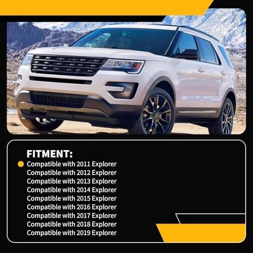 Side Mirror Assembly Compatible with 2011-2019 Explorer w/Manual Folding Left