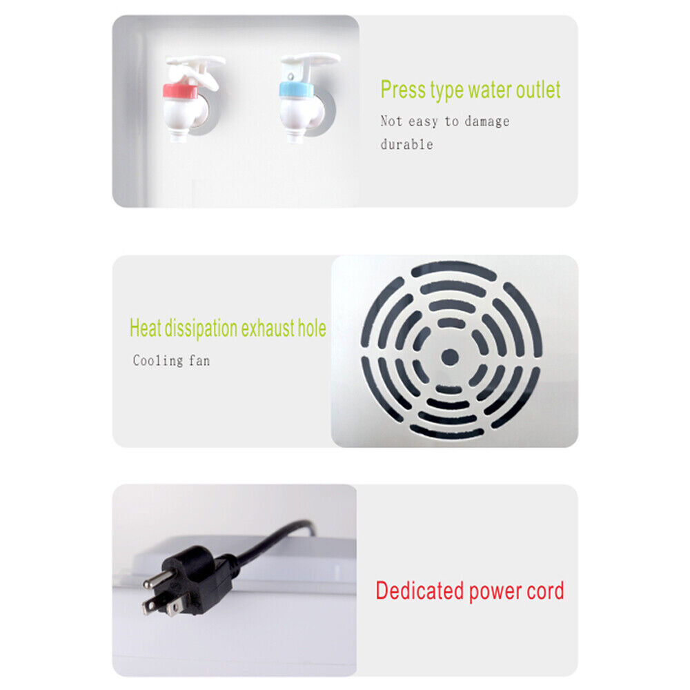 2-5 Gal Water Cooler Dispenser Top Loading Hot/Cold Water 3 Temperature Setting