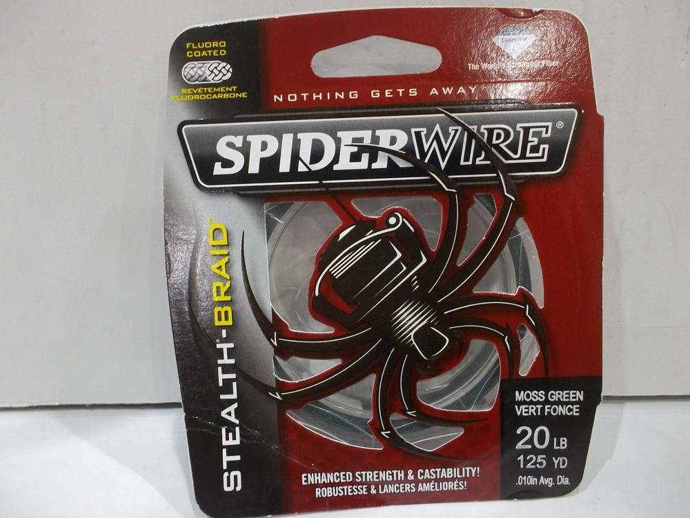 Spiderwire Stealth Braid 20 lb test 125 yards moss green  NIP