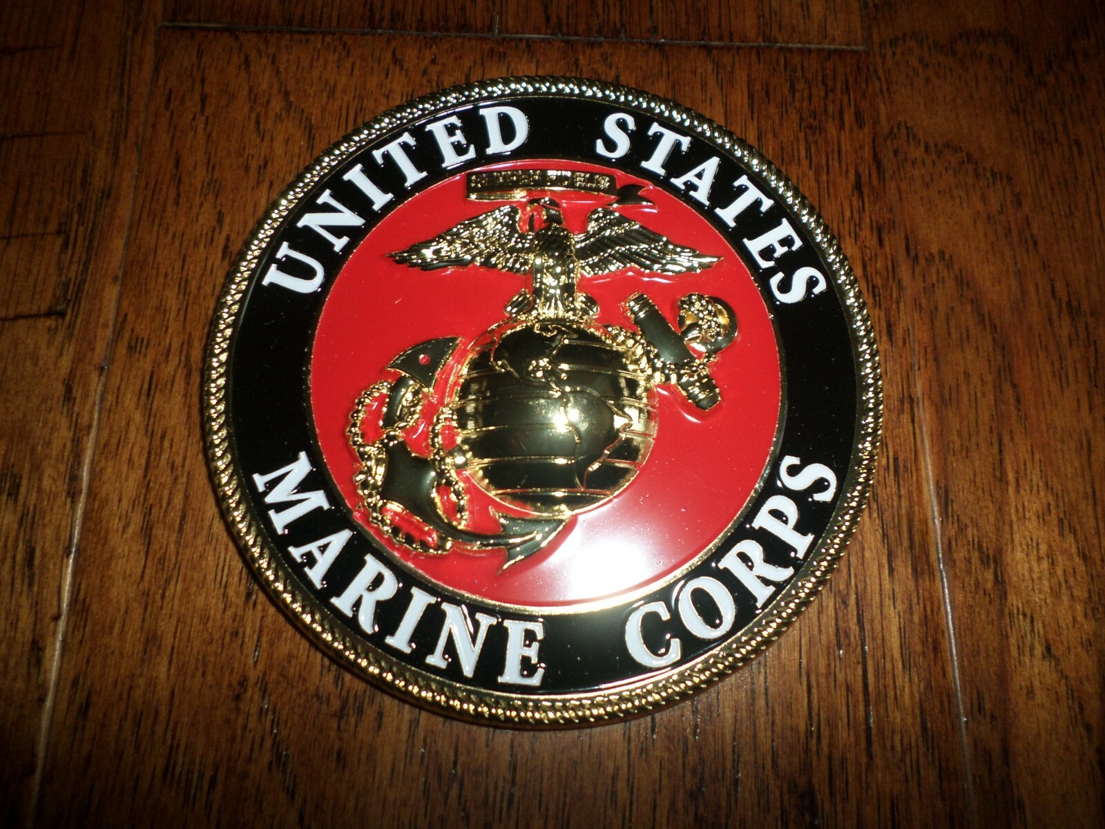 U.S MARINE CORPS EGA USMC METAL MEDALLION ENAMEL SHADOW BOX EMBLEM PLAQUE