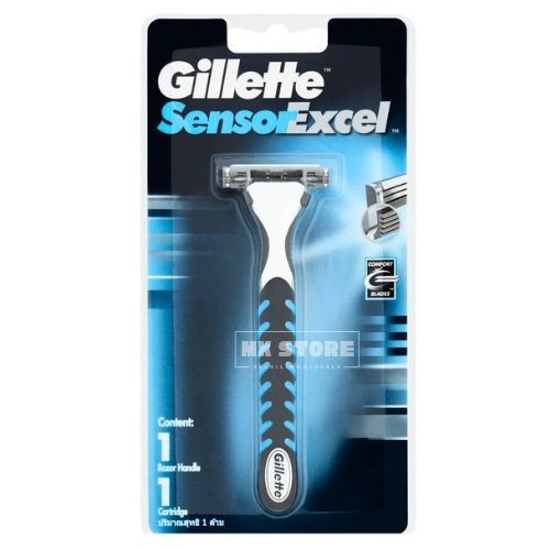 Gillette Sensor Excel Razor Handle Twin Blade Manual 1 Cartridge 1 Razor Handle