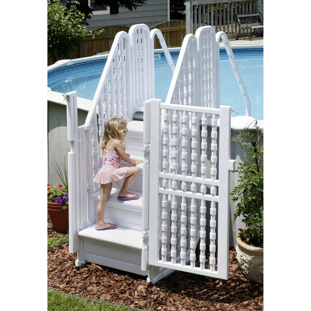 Bluewave Easy Pool Step Entry System With Gate For 48" To 54" Above Ground Pools