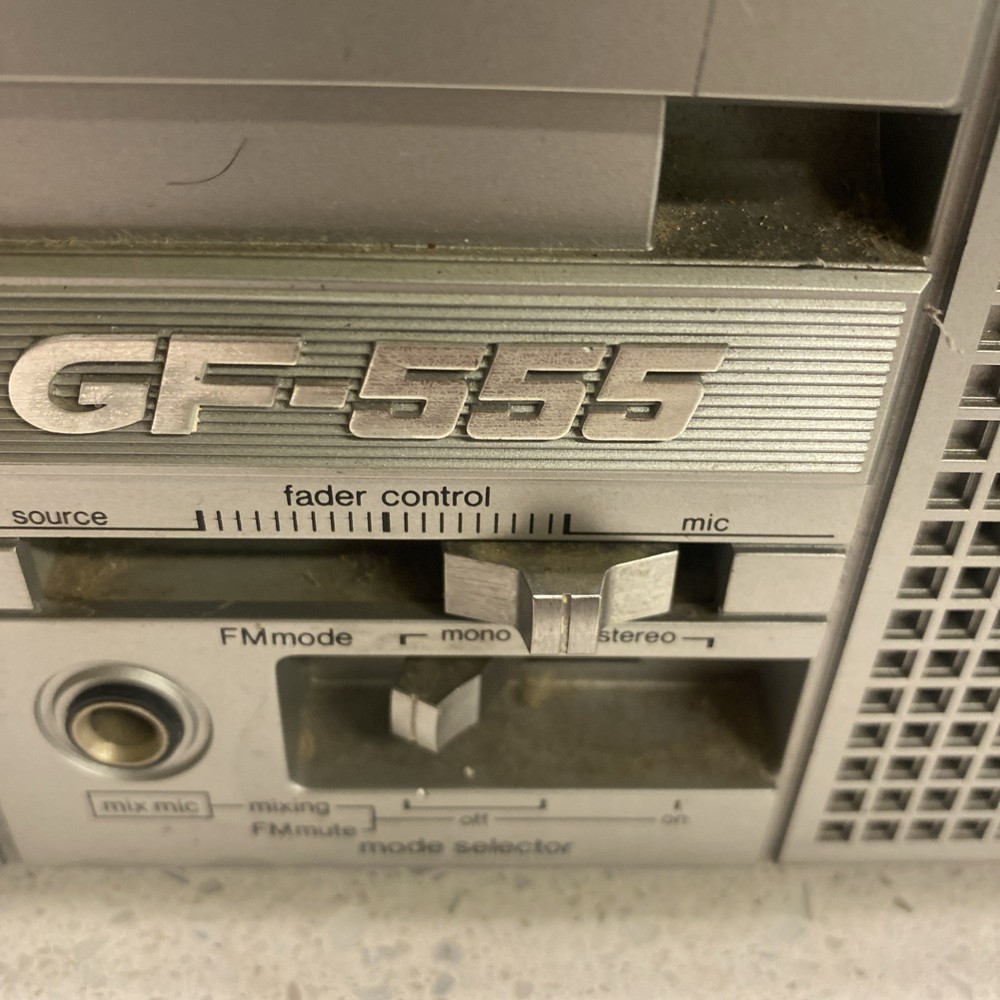 Vintage Sharp GF-555 Double Cassette Boombox Tested Read Description