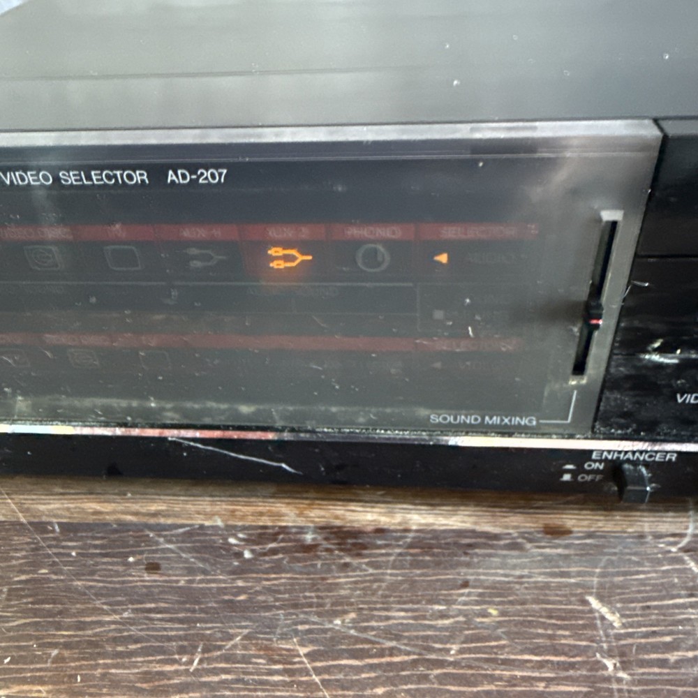 Vintage Sharp Audio Video Selector AD-207 Power Tested Only