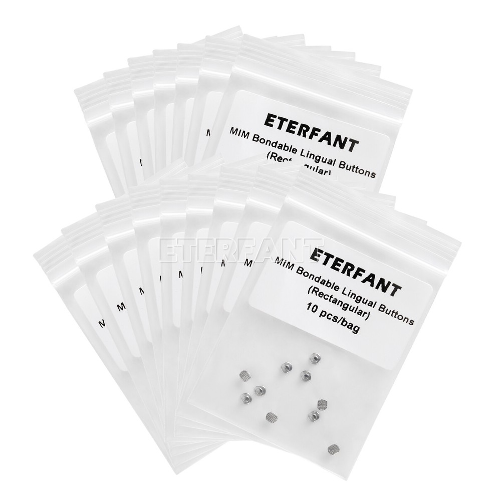 5xETERFANT Dental Ortho Lingual Buttons MIM Bondable Rectangular Base 10pcs/pack
