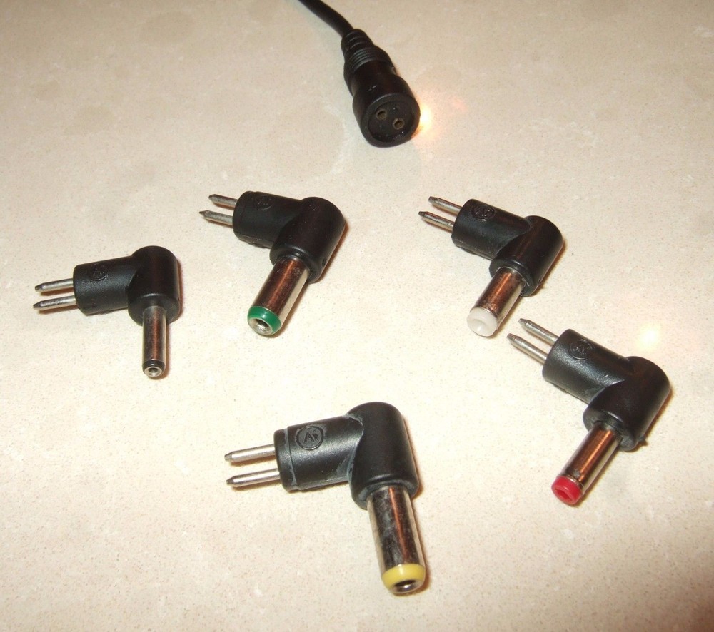 New Lot 5 Adaptaplug Universal AC DC Adapter Tip W/ Power Cord Pin MultiPurpose