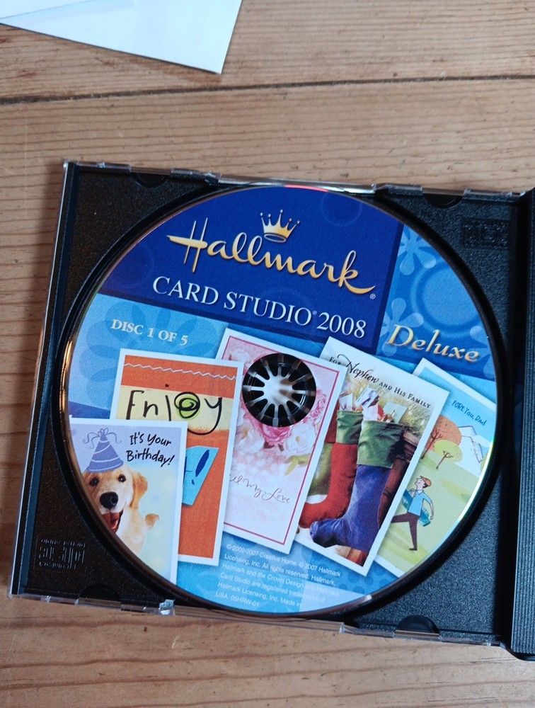 Hallmark Card Studio 2008 Deluxe Software Create Custom Cards + Scrapbook Studio
