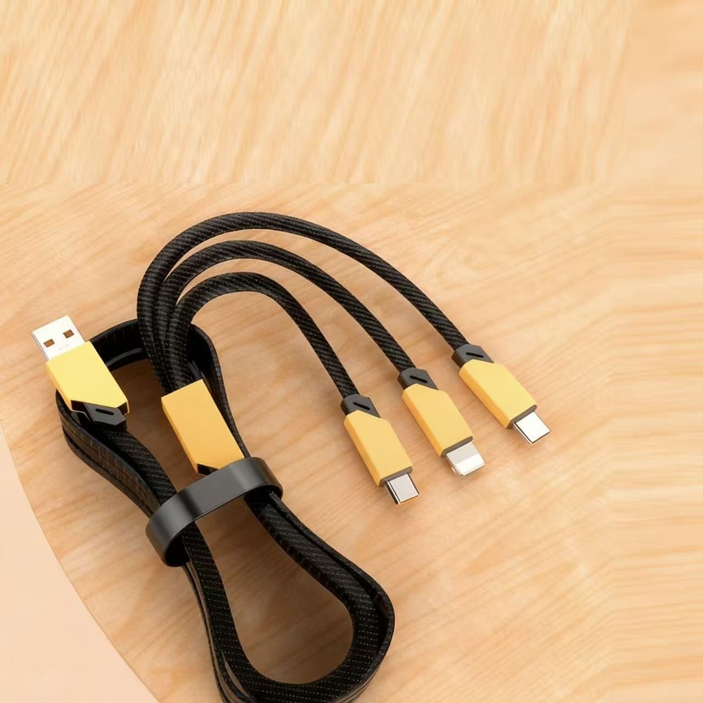 3 Head USB Fast Charging Cord for Android Type-C/Micro USB Devices Daily Use