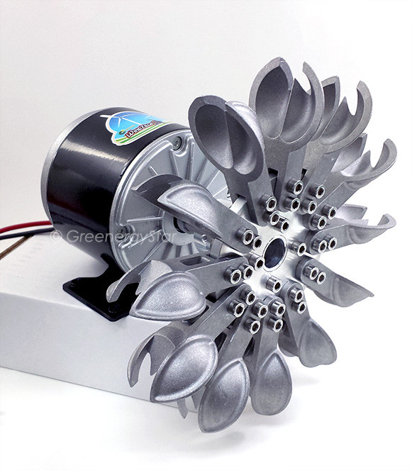 12V DC Pelton Water Wheel Micro Hydro Generator